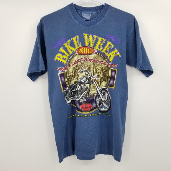 All Sport Other - Daytona Beach, Florida Bike Week 2002 Vintage Single Stitch Shirt Size Medium